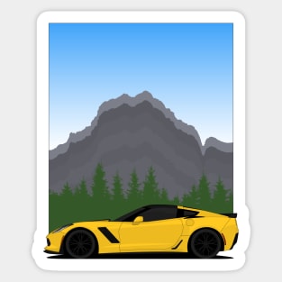 Z06 mountain Yellow Sticker